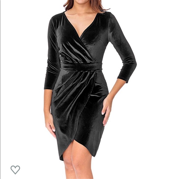 bodycon wrap dress long sleeve